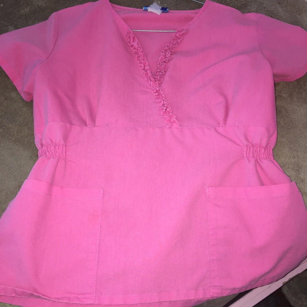 Pink scrub top
